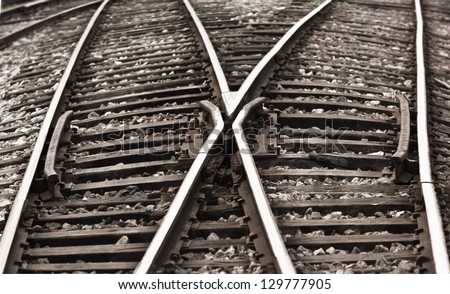 Confusing  old railway tracks