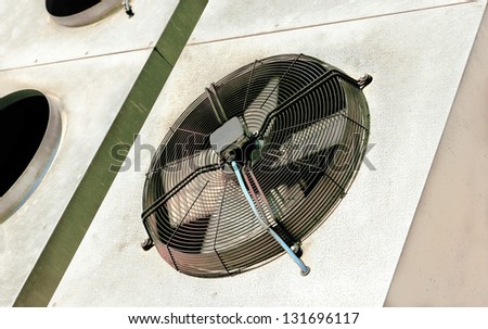 External Air Conditioner Unit for Industrial Background