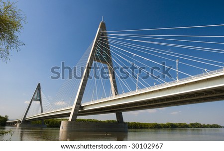 The Megyeri bridge, Hungary\'s newest bridge
