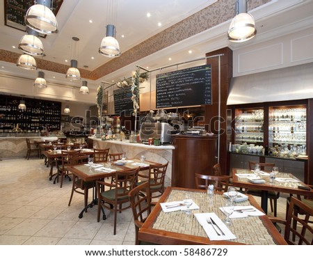BUDAPEST, HUNGARY - JANUARY 10: Interior of the Bock Bistro Restaurant, awarded with the Bip Gourmand rating by Michelin inspectors for the good value on 10 January, 2010 in Budapest, Hungary.