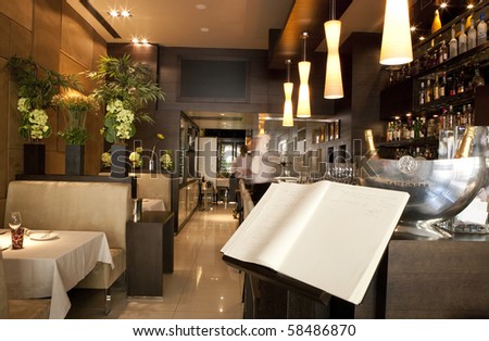 BUDAPEST, HUNGARY - MAY 07: Interior of the first class Costes Restaurant, awarded with the Michelin Star rating by Michelin inspectors first time in Hungary on 07 May, 2010 in Budapest, Hungary.