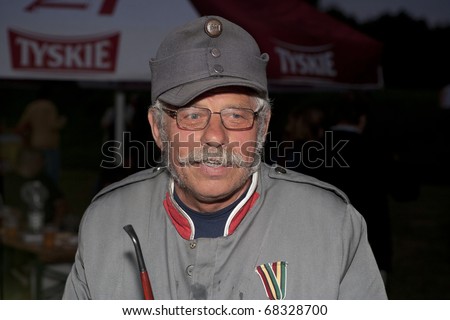 PRZEMYSL, POLAND - JULY 11: Contributor of Cultural and historical festival commemorated Good Soldier Svejk (written by Hasek) and the First World War on July 11, 2009 in Przemysl, Poland.