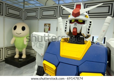BUDAPEST, HUNGARY - JANUARY 14: The showroom of the Japan: Kingdom of Characters exhibition  opened on January 14, 2011 in the Museum of Trade in Budapest, Hungary.