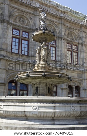 The building of the Vienna Opera, Austria