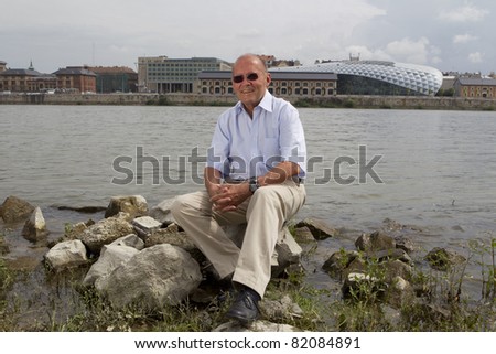 BUDAPEST - AUGUST 2: prof. Laszlo Somlyody, member of the Hungarian Academy of Sciences, university teacher on a photoshoot for Spektrum Magazin on August 2, 2011 in Budapest, Hungary.