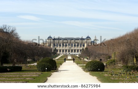 PARIS, FRANCE - MARCH 13: The building and the garden of National Museum of Natural History founded on 10 June 1793 on March 13, 2010 in Paris, France. The museum nowdays developed higher education.