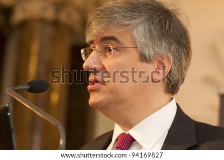 BUDAPEST, HUNGARY - JANUARY 26: Dr. Takis Tridimas, London Sch. of Economics speaks at the Conference \