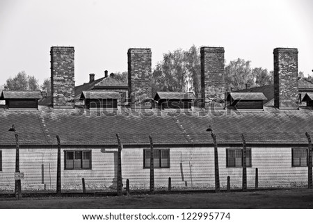 OSWIECIM, POLAND - OCTOBER 22: Auschwitz I, a former Nazi extermination camp on October 22, 2012 in Oswiecim, Poland. It was the biggest nazi concentration camp in Europe.