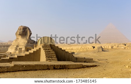 The Sphinx at sunrise, Cairo