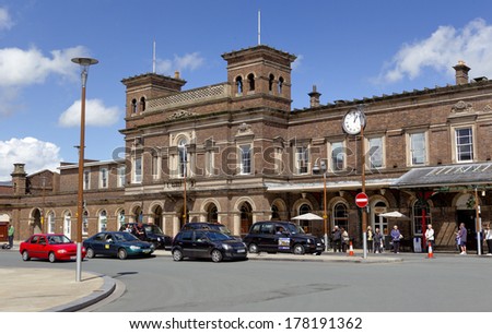 CHESTER, UK - MAY 9: The train station as on May 9 2011 in Chester, UK. Much of the architecture of central Chester looks medieval and some of it is but by far the greatest part of it is Victorian.