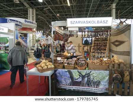 BUDAPEST, HUNGARY - MARCH 1: Unidentified people visit the 37th Travel (2014)  International Tourist Exposition, largest fair its kind in Central Europe  on March 1, 2014 in Budapest, Hungary.