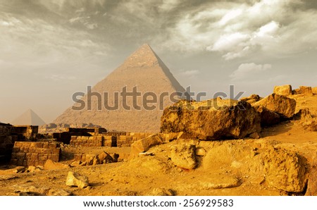 Early morning at the great Pyramid, Cairo