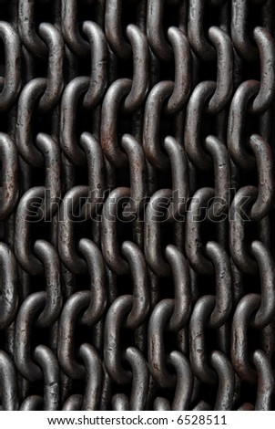 Old weathered industrial chain for use as background.