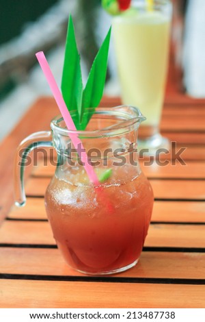 Ice Lemon Tea is a form of cold tea usually served in a glass with ice.