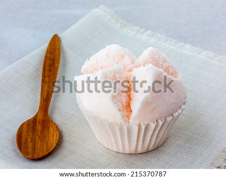 wool cake Muffin Thai cup cake or cotton wool cake dessert thailand - Cooking and home concept