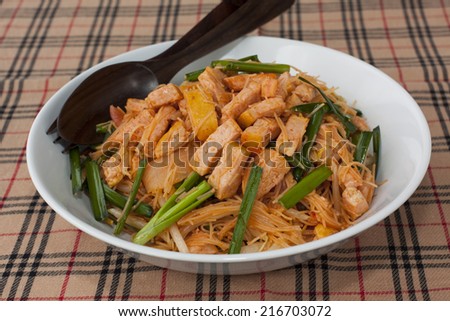Stir Fried Walking catfish with Spices and herbs - Hot and Spicy Thai Food