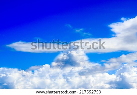 Blue Sky, View on nice sky with clouds daylight, Cloudy Sky background Before Rain - Thailand