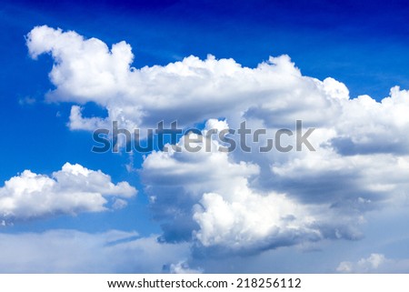 Blue Sky, View on nice sky with dark grey clouds daylight, clean and clear sky background - Thailand