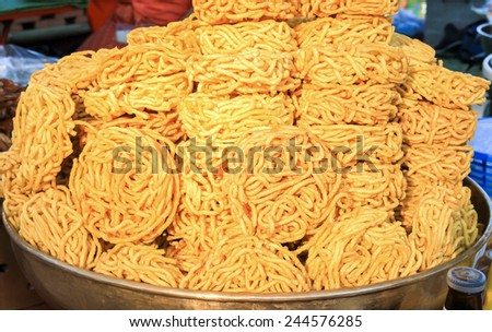 Noodles, View of instant noodles in Thai Street Food