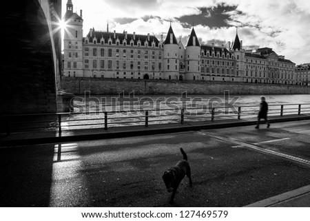 Castle Conciergerie is a former royal palace and prison in Paris, located on the west of the Cite Island. Today it is part of the larger complex known as the Palais de Justice. France, Europe