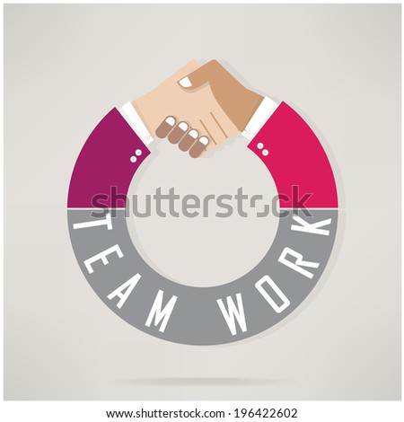 Handshake abstract design template. Business concept.Partnership symbol.teamwork concepts.vector illustration
