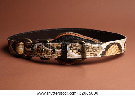 textile fashionable women belt with snake print