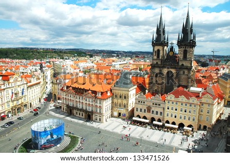 View on Old Town Square in Prague, Czech Republic