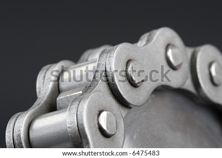 Metal link chain and cogwheel