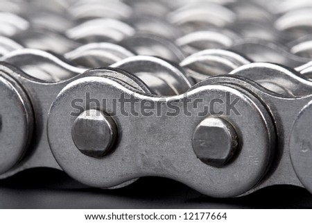 Detail of metal link chain