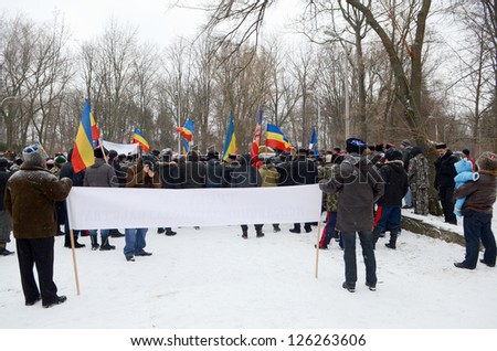 ROSTOV-ON-DON, RUSSIA - JANUARY 26: The rally of the Cossacks under the slogan \