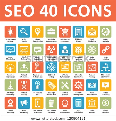 SEO 40 Icons