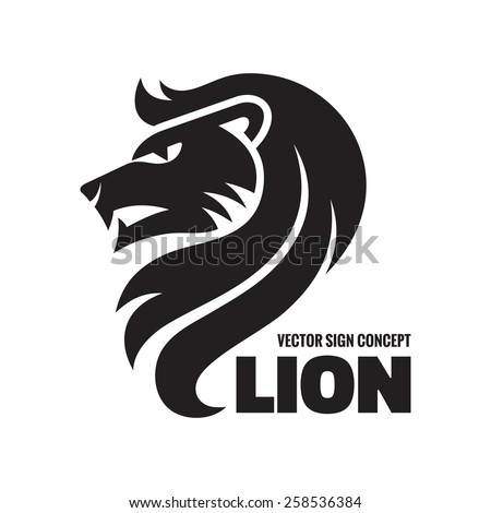 Animal lion - vector logo concept illustration. Lion head sign illustration. Vector logo template. Design element.