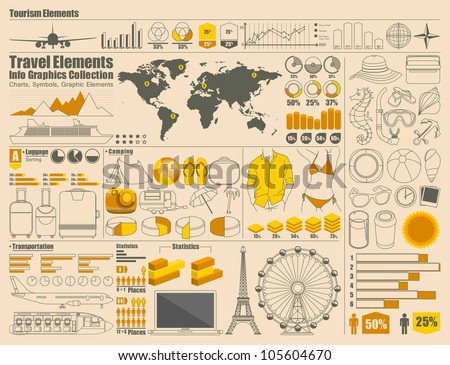 Travel and Holiday icons vector info graphics Travel and Holiday icons vector info graphics