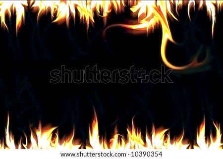 the abstract beautiful fire frame