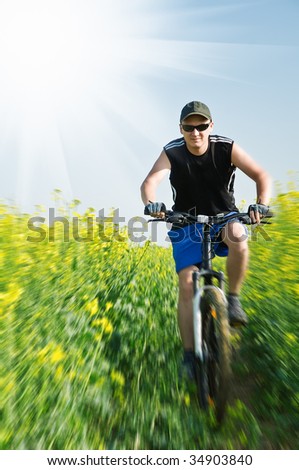 man on bike