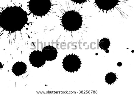 black drops isolated on white
