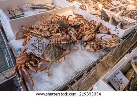 seafood market with price list