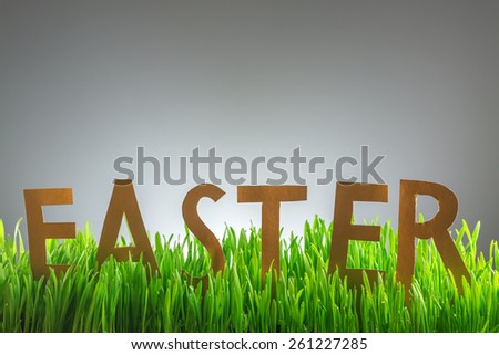 easter background with golden letters
