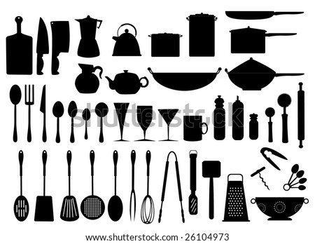 Kitchen Utensils Stock Vector 26104973 : Shutterstock