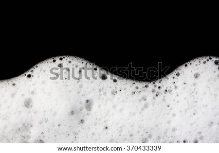 Premium Photo  White foam with bubbles from soap, cleanser or shampoo  isolated on black background close-up