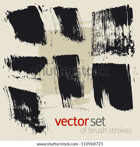 Vector set of brush strokes Vector set of brush strokes