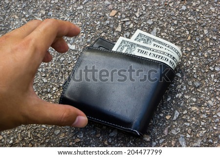 picking up a lost wallet