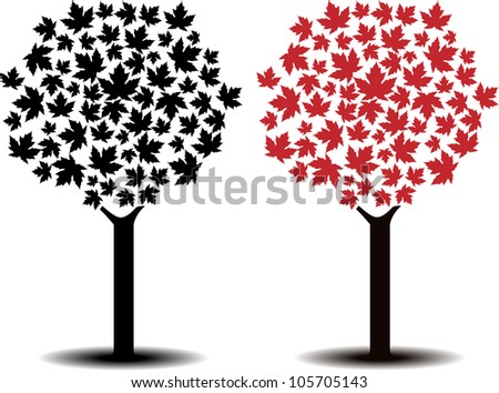 Maple Tree Icon Stock Vector Illustration 105705143 : Shutterstock