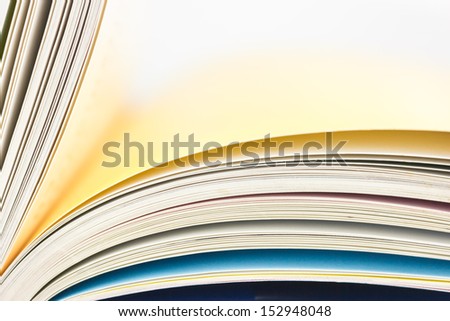 Image of a book with turning