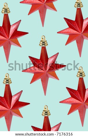 Red stars on light blue background