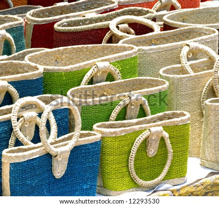 Colorful handmade bags