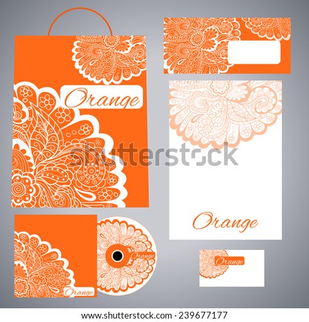 corporate identity, openwork design, envelope, business card, the package