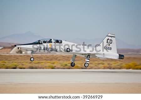 EDWARDS AFB, CA - OCT 17: Northrop T-38 Talon takes off at Flight Test Nation 2009, October 17, 2009, Edwards Air Force Base, CA