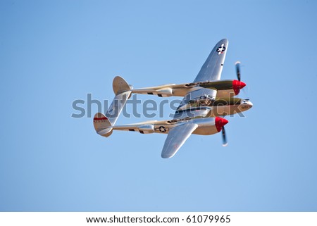 SACRAMENTO, CA - SEPT 11: Vintage P-38 Lightning \