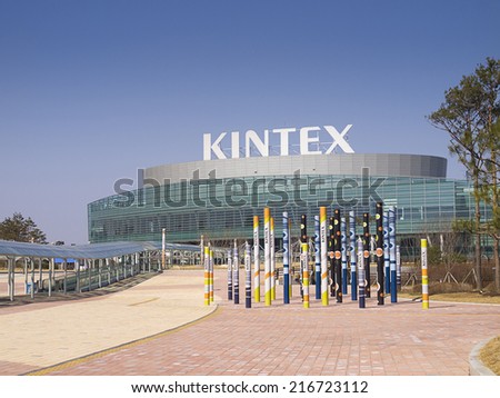 GYEONGGI, SOUTH KOREA -MAR 26: KINTEX (Korea International Exhibition Center) on Mar 26, 2012 in Gyeonggi, South Korea. KINTEX is a convention and exhibition center with 224,800 sq.m. exhibition area.